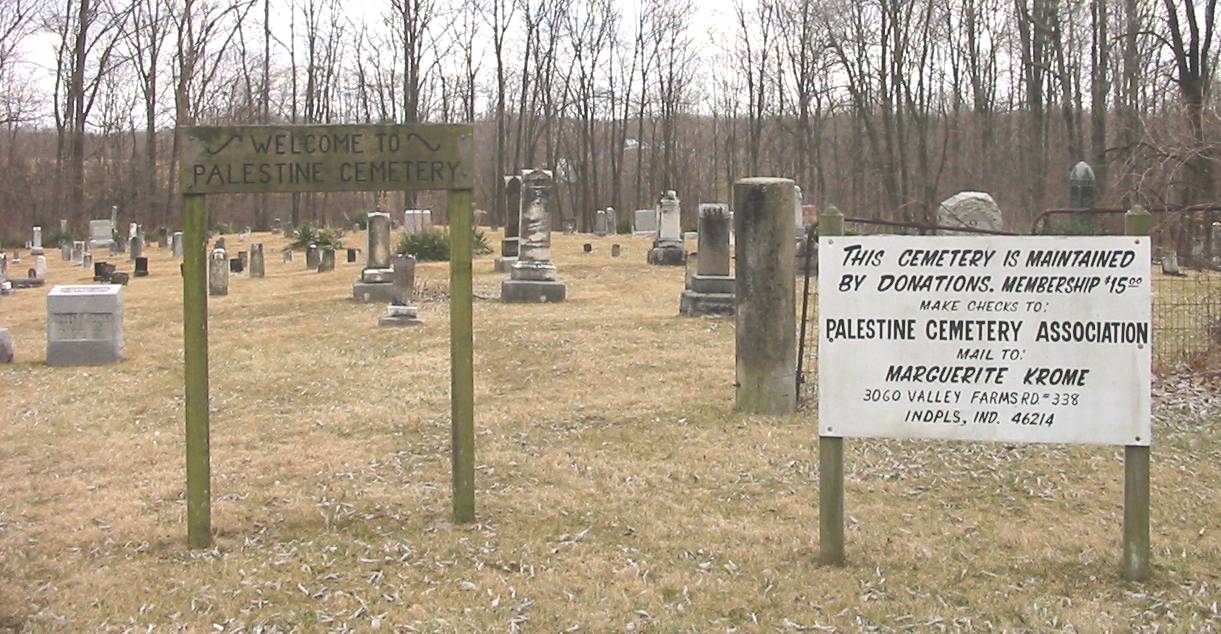 Palestine Cemetery, Putnam County, Indiana Cemetery, Putnam county